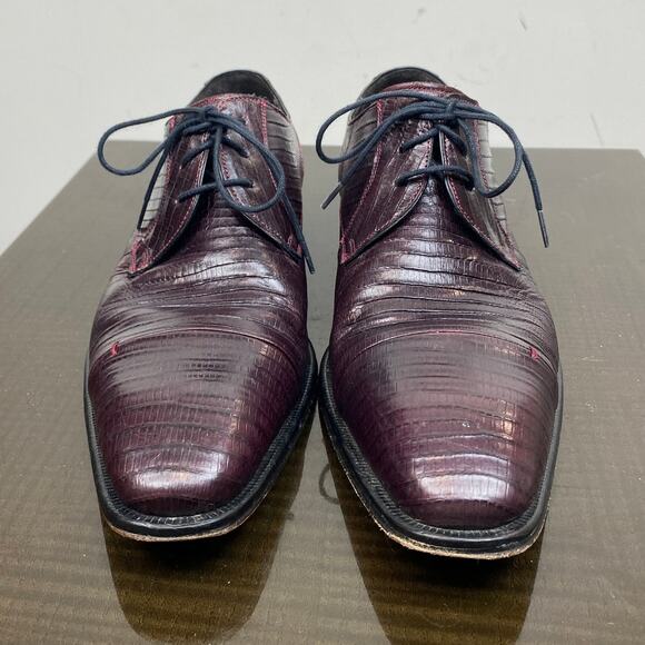 Mezlan Valdez Genuine Lizard Cap Toe Derby Oxford Dress Shoes Men\'s 8M main image 9